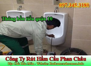 Thông bồn tiểu quận 10 giá rẻ 59k BH 12 tháng 