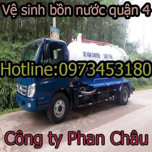 Vệ sinh bồn nước quận 4 nhanh rẻ, uy tín BH 2 năm