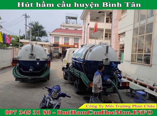 Hút hầm cầu huyện Bình Tân Phan Châu giá rẻ 50K BH 2 năm